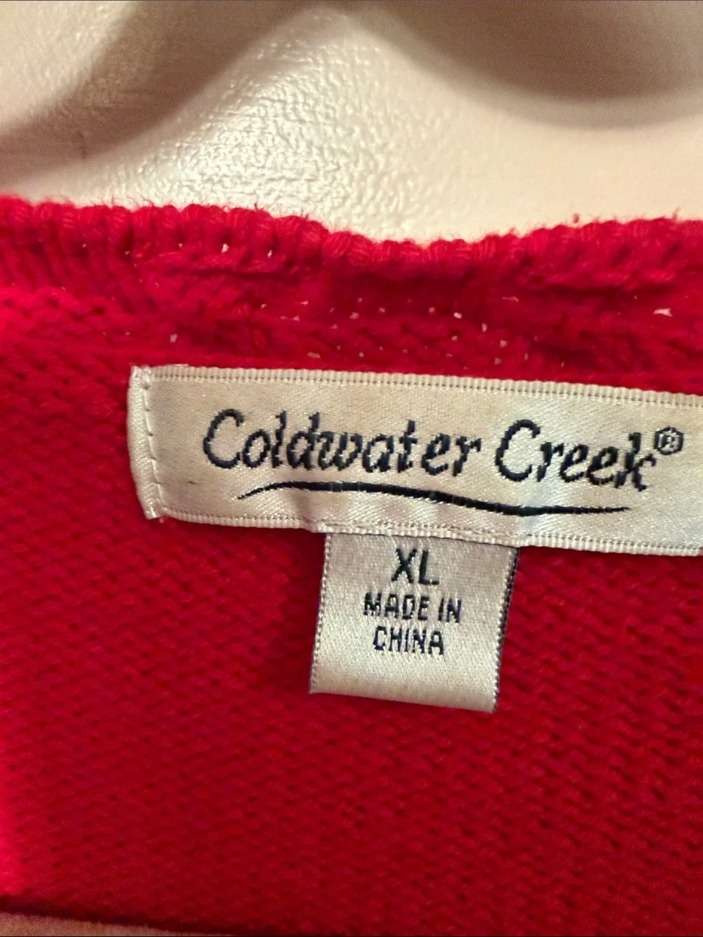 Coldwater Creek Women's Red V-Neck Button Cardigan Size XL